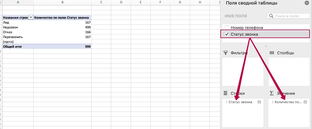 перенос сводная Excel 